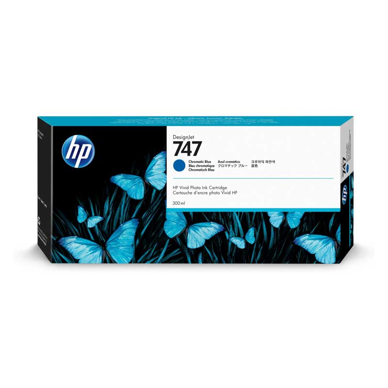 Tinta HP 747 P2V85A Azul Cromatico Original 300ml