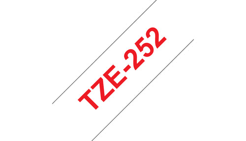C. Laminada 36mmx8m Blanco/Rojo Brother TZE-262 imagen 1