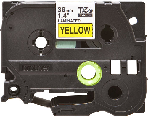 C. Laminada 36mmx8m Amarillo/Negro Brother TZE-661 imagen 1