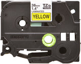 C. Laminada 36mmx8m Amarillo/Negro Brother TZE-661 imagen 1