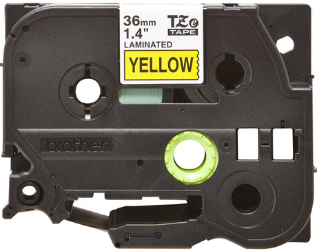 C. Laminada 36mmx8m Amarillo/Negro Brother TZE-661 imagen 1