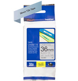 C. Laminada 36mmx8m Plata Mate/Negro Brother TZ-M961 imagen 2