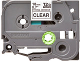 C. super adhesiva Brother Negro/Transparente TZE-S141 18MM X 8M imagen 1