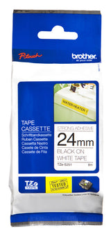 C. Laminada Superadhesiva 24mmx8m Blanco/Negro TZ-S251 imagen 1