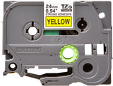 C. Laminada Superadhesiva 24mmx8m Amarillo/Negro Brother TZ-S651 imagen 1
