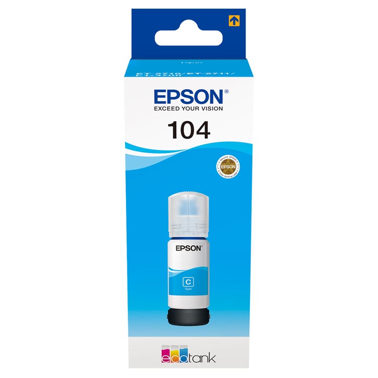 Tinta Epson 104 EcoTank Cian C13T00P240