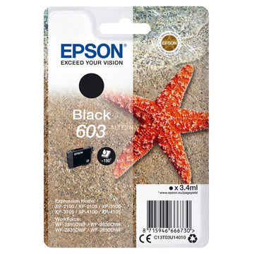 Tinta Epson 603 Estrella de Mar Negro C13T03U14010