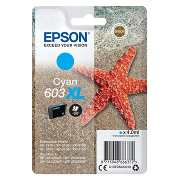 Tinta Epson 603XL Estrella de Mar Cian Alta Capacidad
