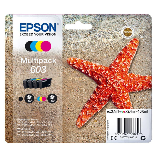 Tinta Epson 603 Estrella de Mar Multipack Negro / Color