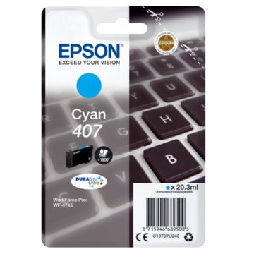 Tinta Epson 407 Teclado WF-4745 Cian C13T07U240