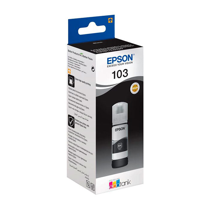 Cartucho de Tinta Epson Ecotank 103 C13T00S14A10 Negro