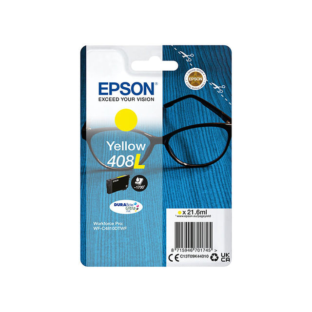 Tinta Epson 408L amarillo C13T09K44010 WF-C4810DTWF