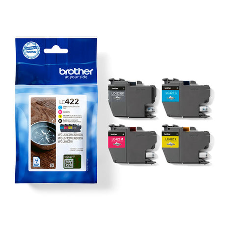 Pack 4 colores tinta Brother LC422VAL Original