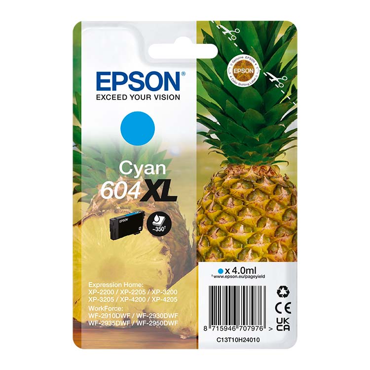 Epson 604XL Piña tinta cian