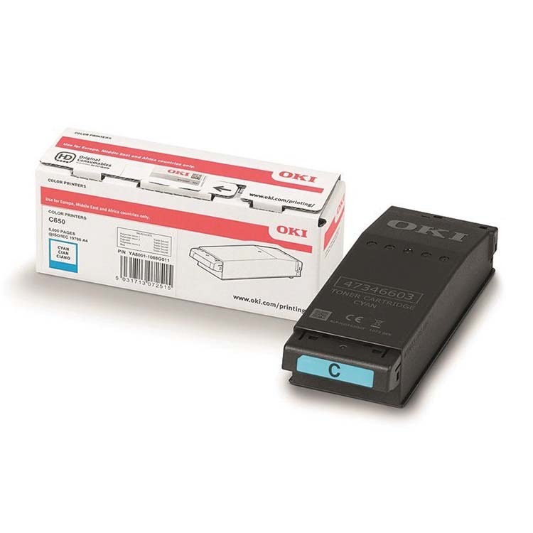 OKI C650dn C651dn Toner Cian  original