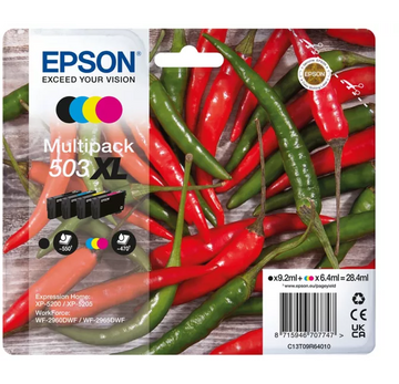 Multipack tinta Epson 503XL 4 colores pimientos