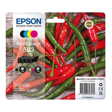 Multipack tinta Epson 503 4 colores pimientos