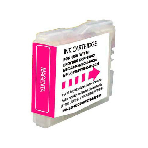 Tinta compatible con Brother LC1000M Magenta