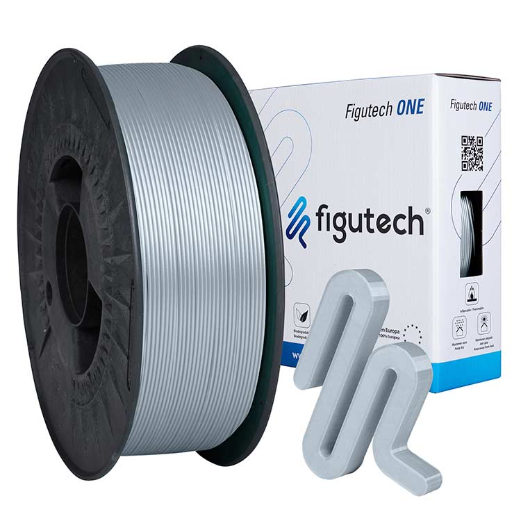 Figutech ONE Filamento PLA Gris Claro 1.75mm 1Kg