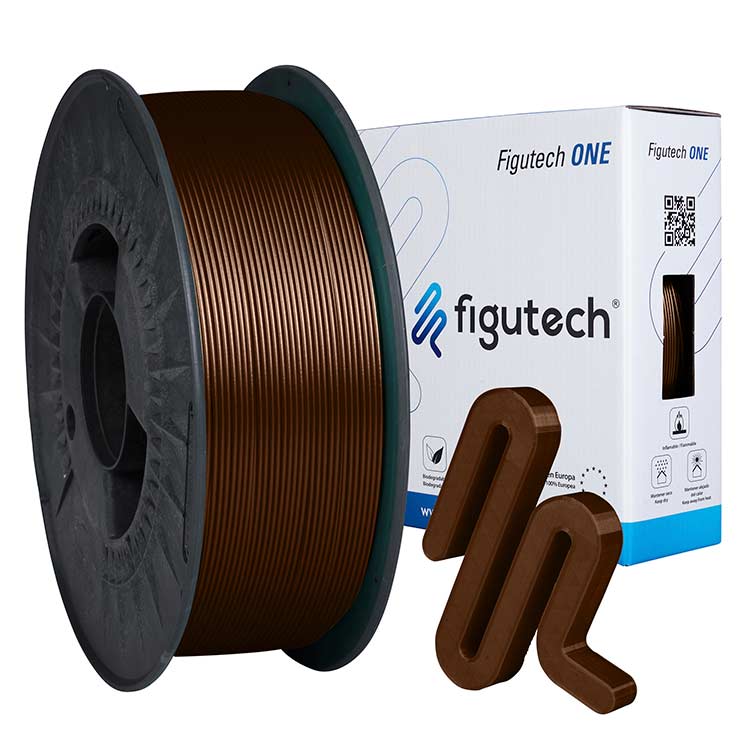 Figutech ONE Filamento PLA Marrón 1.75mm 1Kg