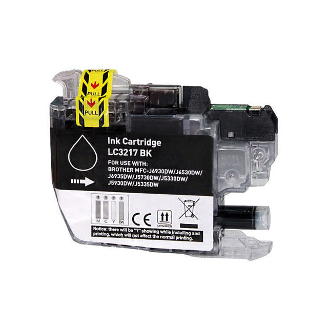 Tinta compatible con Brother LC3217BK Negro