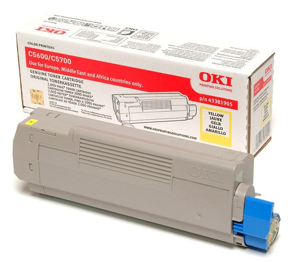 Toner Amarillo 43381905 Oki C5600/C5700