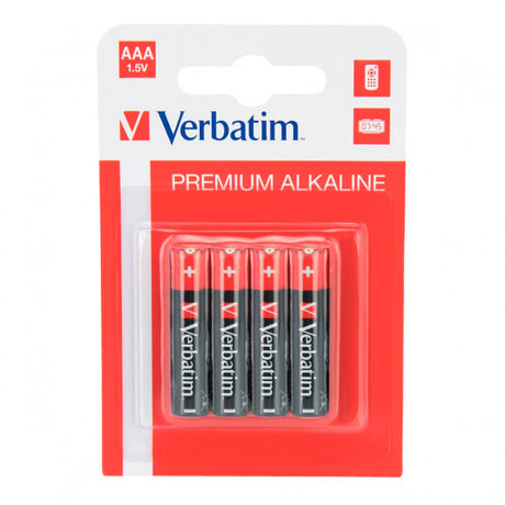 Pilas Alcalinas Verbatim AAA LR03 Pack 4 uds