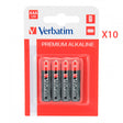 Pilas Alcalinas Verbatim AAA LR03 Caja de 10 Packs 4 uds