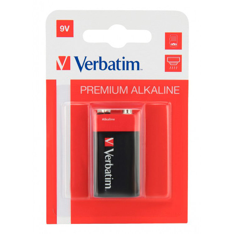 Pilas Alcalinas Verbatim de 9V 6LR61 Pack 1 ud