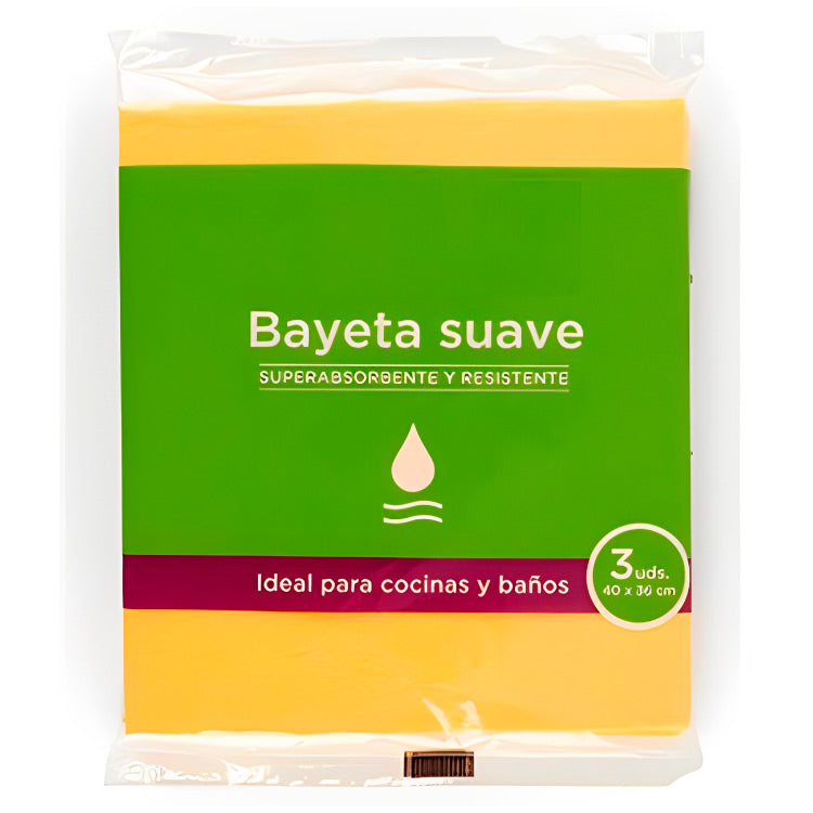 Bayetas Suaves 40x36 cm Pack 3 uds