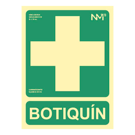 Señal Botiquín 224x300mm