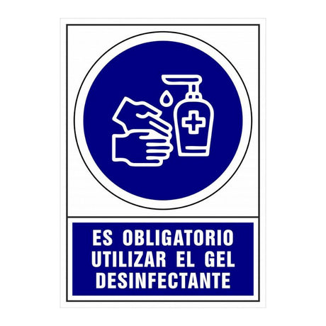 Señal Obligatorio uso de gel desinfectante 210x297mm