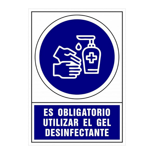 Señal Obligatorio uso de gel desinfectante 210x297mm