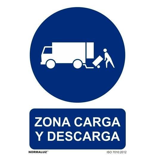 Señal Zona carga y descarga 210x300mm