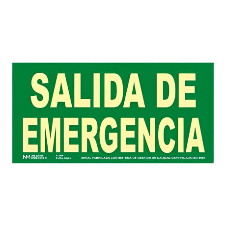 Señal Salida de emergencia 320x160