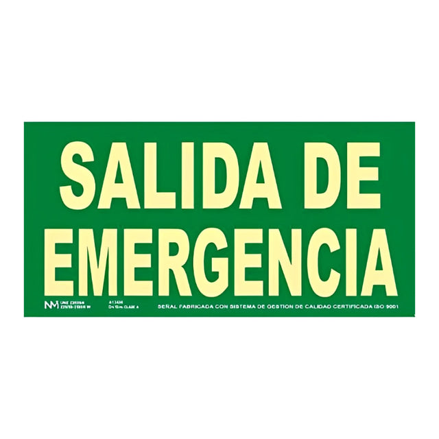 Señal Salida de emergencia 320x160