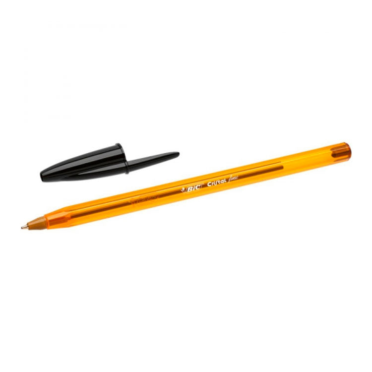 Pack 50 BIC Cristal Negro Punta 0.8 mm Tinta aceite