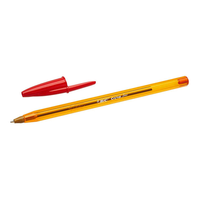 Pack 50 BIC Cristal Rojo Punta 0.8 mm Tinta aceite