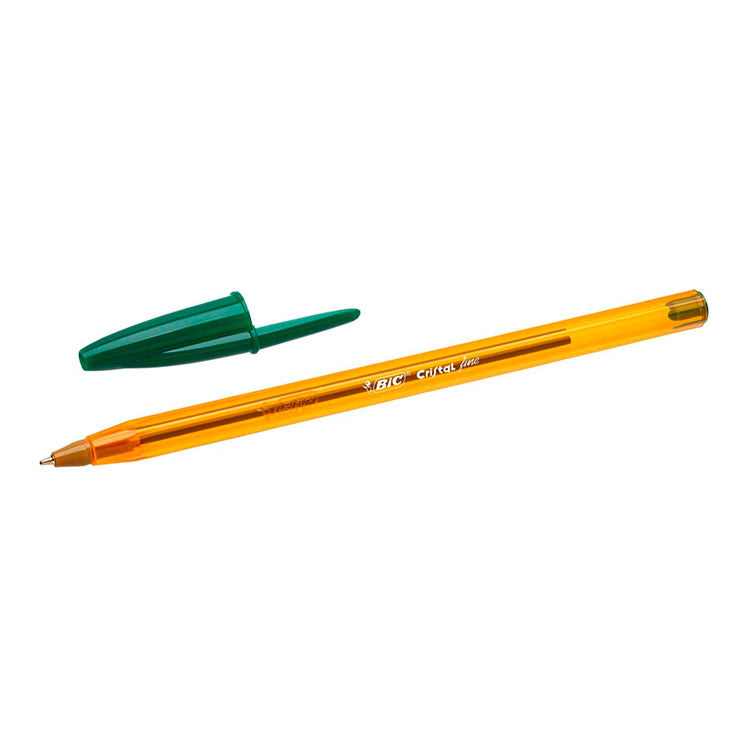 Pack 50 BIC Cristal Verde Punta 0.8 mm Tinta aceite