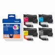 Tinta Brother LC521VAL Pack 4 colores Original