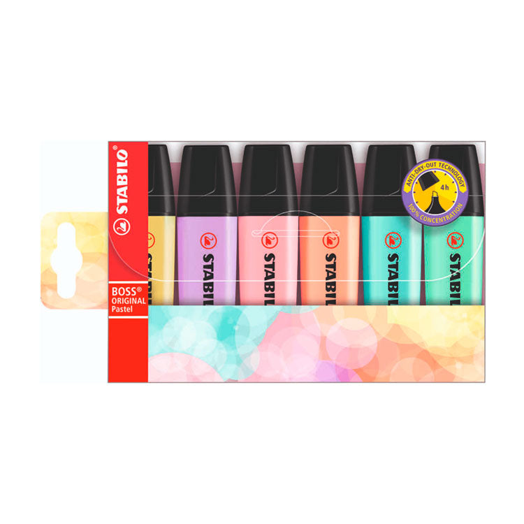 Pack de 6 subrayadores Stabilo Boss 70 Pastel