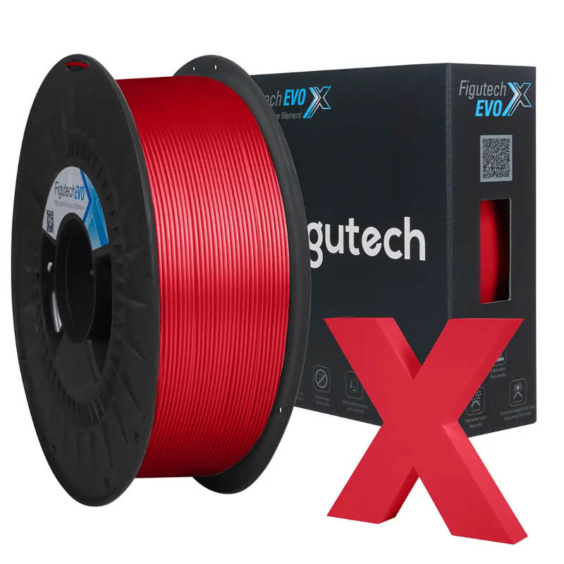 Filamento PETG Rojo Figutech EVO-X Ultra speed