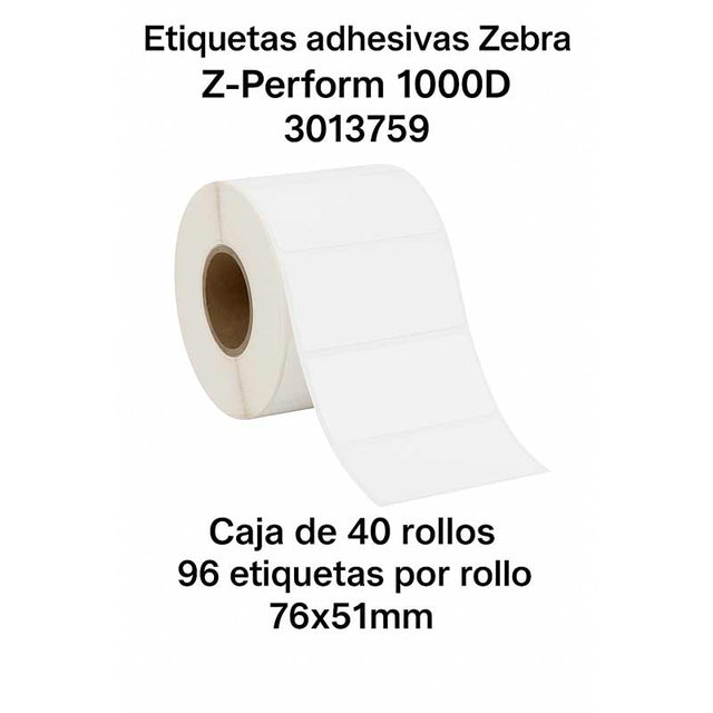 Etiquetas ZEBRA Z-PERFORM 1000D 76x51mm