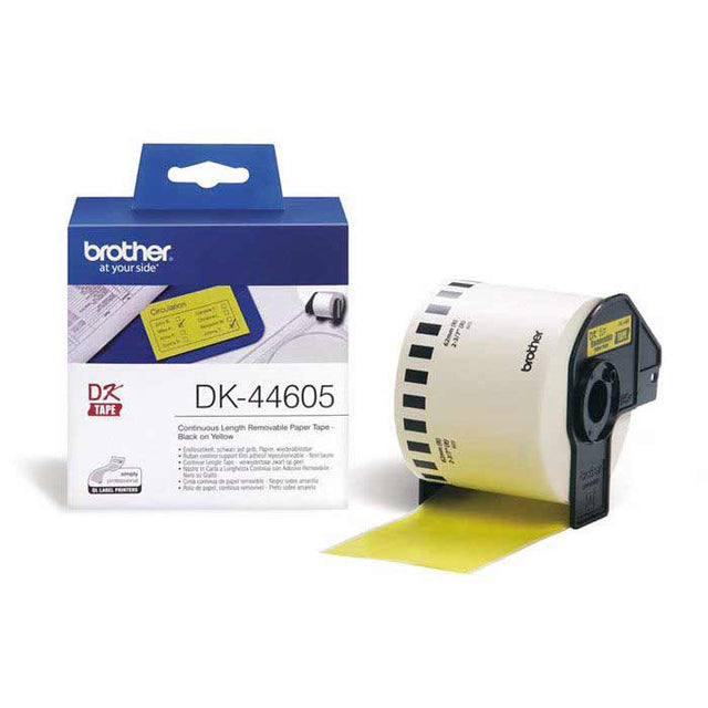 Brother DK-44605 Cinta Removible Amarilla 62mm 30.48m