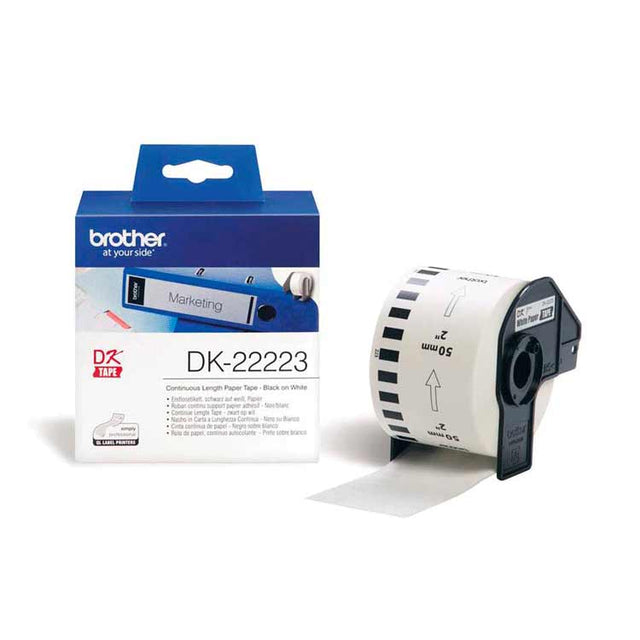 Brother DK22223 Cinta Adhesiva Continua blanco 50mm