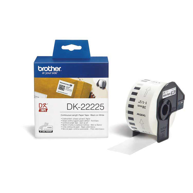 Brother DK-22225 Cinta Adhesiva Continua Blanca 38mm