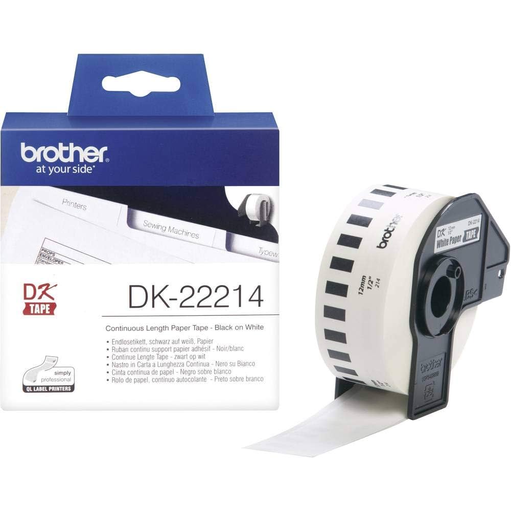Brother DK22214 Cinta Adhesiva Continua Blanca 12mm