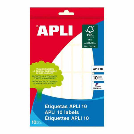 Etiquetas adhesivas APLI 13x40mm canto romo