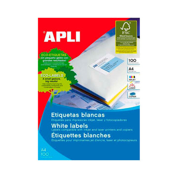 APLI Etiquetas Adhesivas 105x148 mm Blanco Impresión