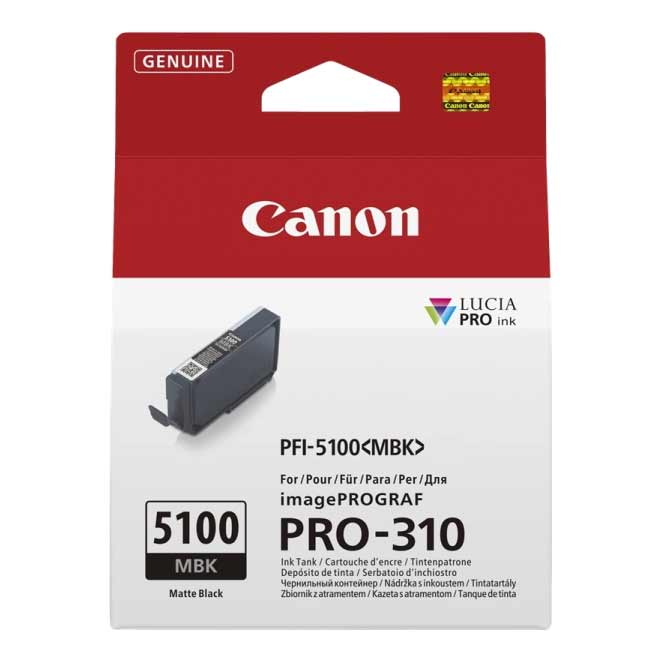 Tinta Canon PFI5100MBK Negro Mate Original